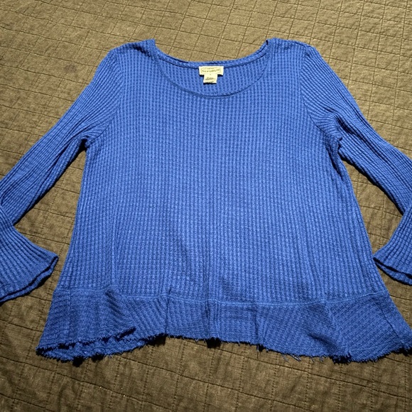 For the Republic Long sleeve waffle knit top‎ Large - Picture 1 of 5